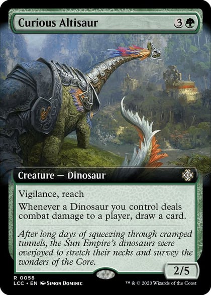 Curious Altisaur (Extended Art), Commander: The Lost Caverns of Ixalan 58