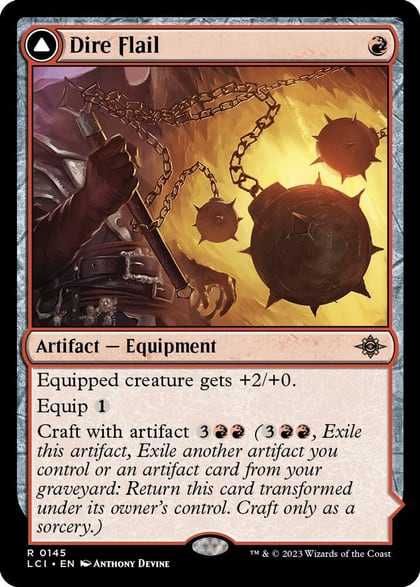 Dire Flail, The Lost Caverns of Ixalan 145