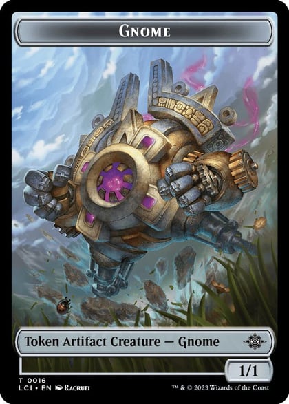 Gnome // Merfolk Double-Sided Token, The Lost Caverns of Ixalan 16 // 5