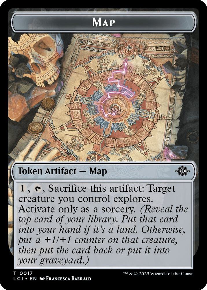 Map // Vampire Demon Double-Sided Token, The Lost Caverns of Ixalan 17 // 15