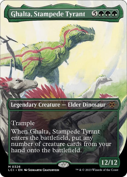 Ghalta, Stampede Tyrant (Borderless), The Lost Caverns of Ixalan 326