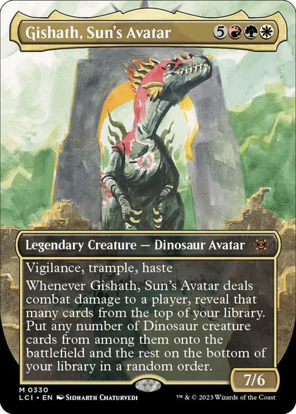 Gishath, Sun's Avatar (Borderless), The Lost Caverns of Ixalan 330