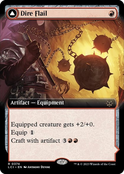 Dire Flail (Extended Art), The Lost Caverns of Ixalan 374