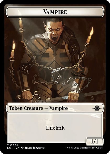 Vampire // Dinosaur (0009) Double-Sided Token, The Lost Caverns of Ixalan 4 // 9