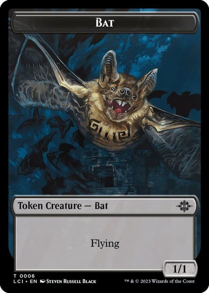 Bat // Vampire (0004) Double-Sided Token, The Lost Caverns of Ixalan 6 // 4