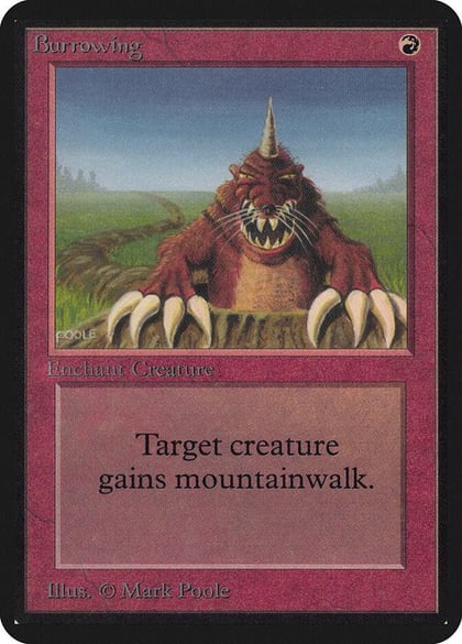 Burrowing, Alpha Edition #1051