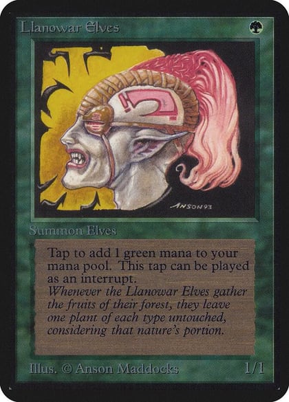 Llanowar Elves, Alpha Edition #1178