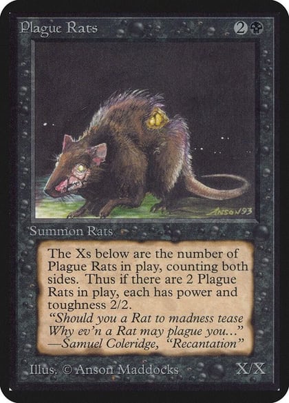 Plague Rats, Alpha Edition #1218