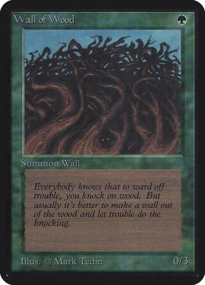 Wall of Wood, Alpha Edition #1310
