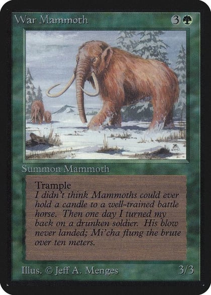 War Mammoth, Alpha Edition #1312