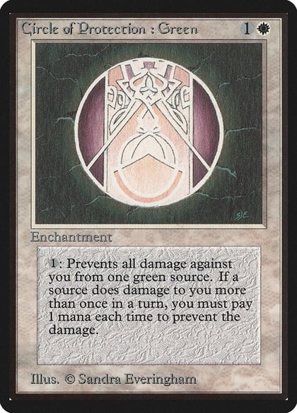 Circle of Protection: Green, Beta Edition #8705