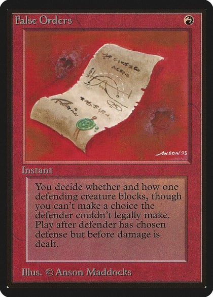 False Orders, Beta Edition #8748