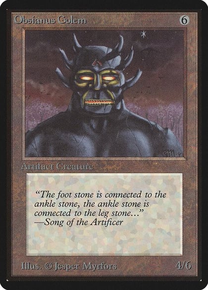 Obsianus Golem, Beta Edition #8852