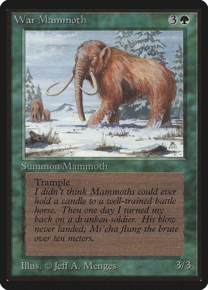 War Mammoth, Beta Edition #8957