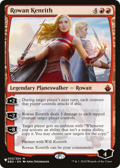 Rowan Kenrith, The List Reprints 002/254