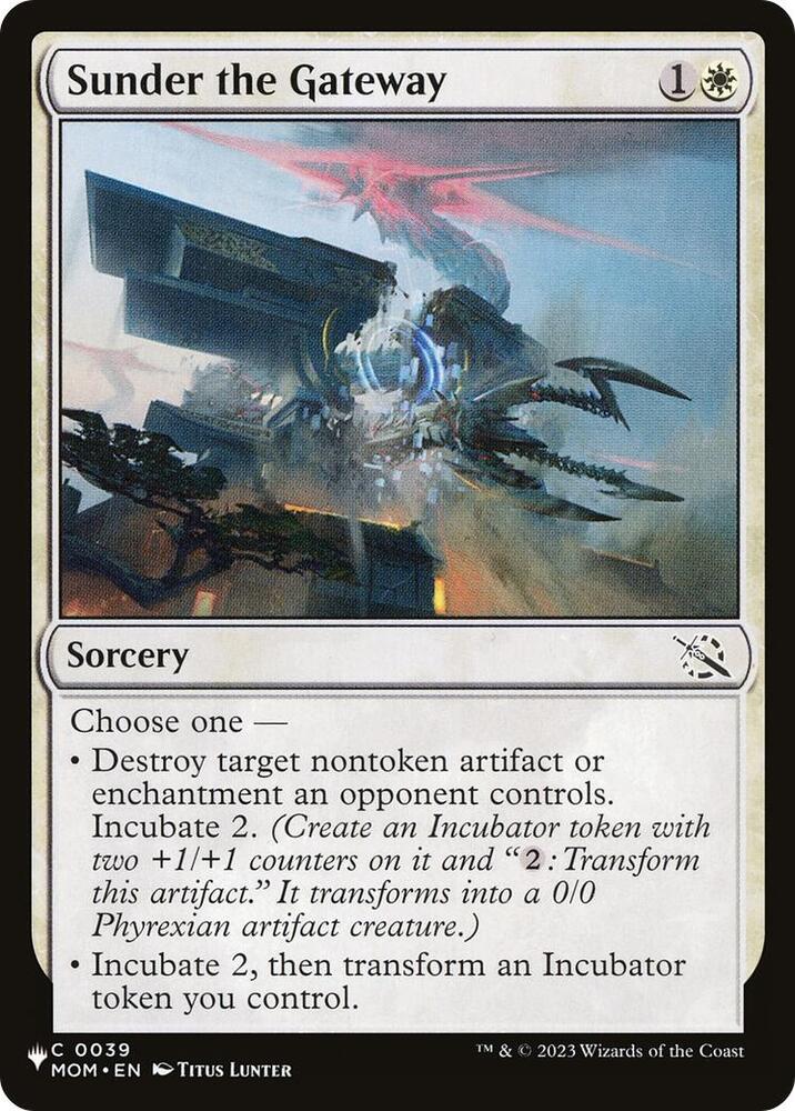 Sunder the Gateway, The List Reprints 0039