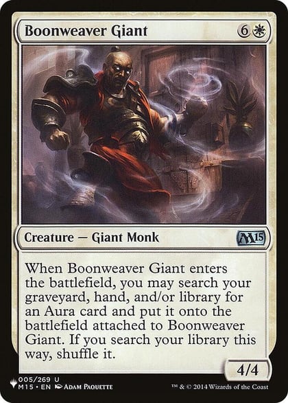 Boonweaver Giant, The List Reprints 005/269