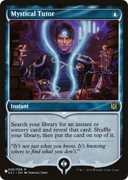 Mystical Tutor, The List Reprints 006/008