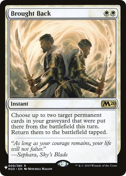Brought Back, The List Reprints 009/280