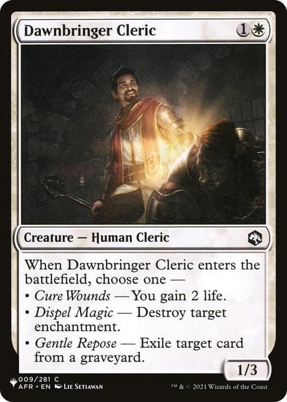 Dawnbringer Cleric, The List Reprints 009/281