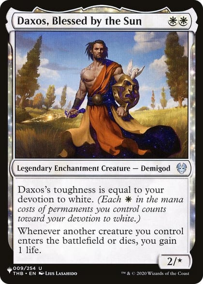 Daxos, Blessed by the Sun, The List Reprints 009/254