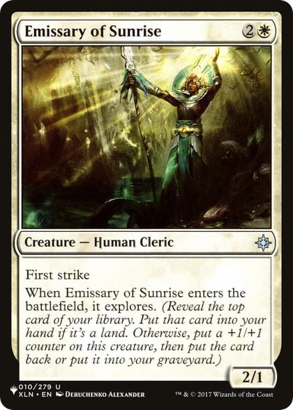 Emissary of Sunrise, The List Reprints 010/279