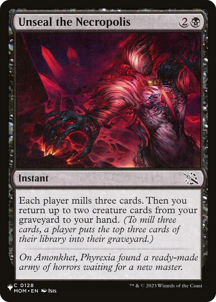 Unseal the Necropolis, The List Reprints 0128