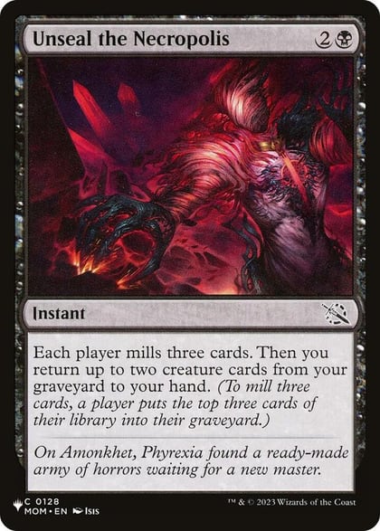 Unseal the Necropolis, The List Reprints 0128