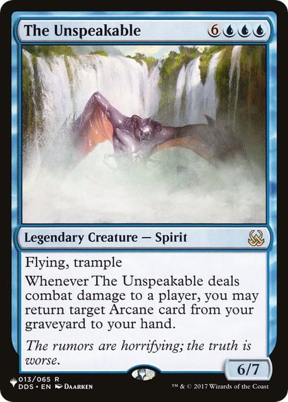 The Unspeakable, The List Reprints 013/065
