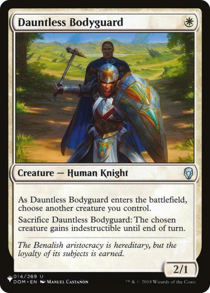 Dauntless Bodyguard, The List Reprints 014/269