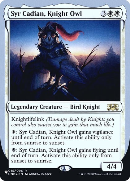 Syr Cadian, Knight Owl, The List Reprints 015/096