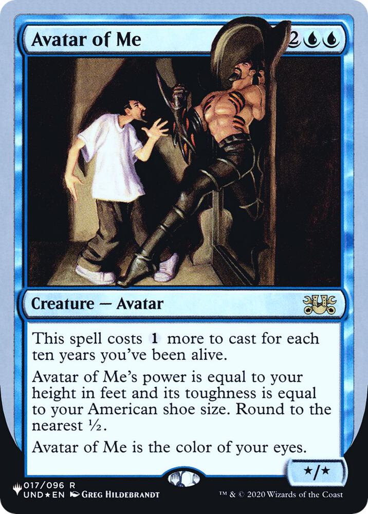 Avatar of Me, The List Reprints 017/096