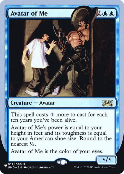 Avatar of Me, The List Reprints 017/096