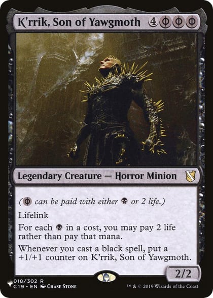 K'rrik, Son of Yawgmoth, The List Reprints 018/302