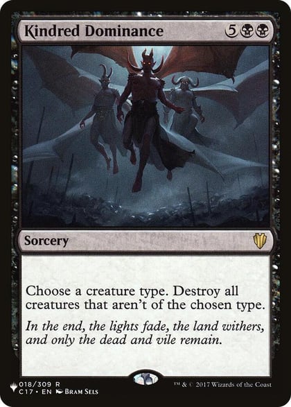 Kindred Dominance, The List Reprints 018/309