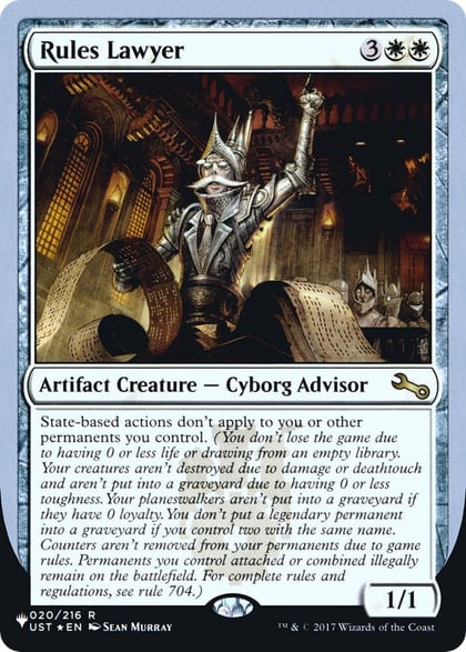 Rules Lawyer, The List Reprints 020/216