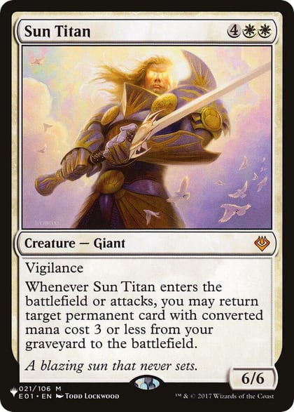 Sun Titan (E01), The List Reprints 021/106