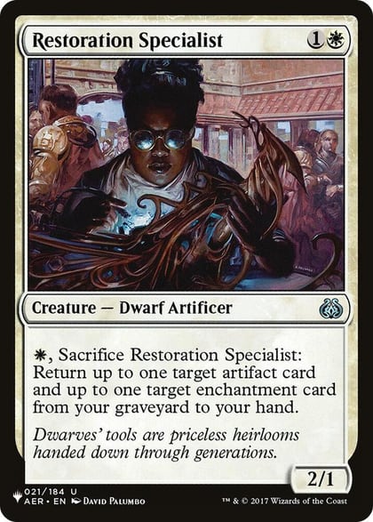 Restoration Specialist, The List Reprints 021/184