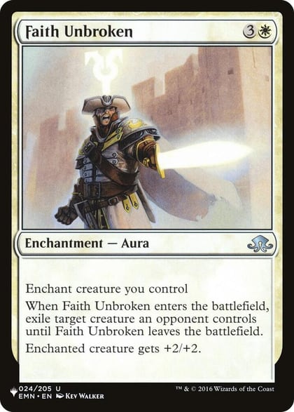 Faith Unbroken, The List Reprints 024/205