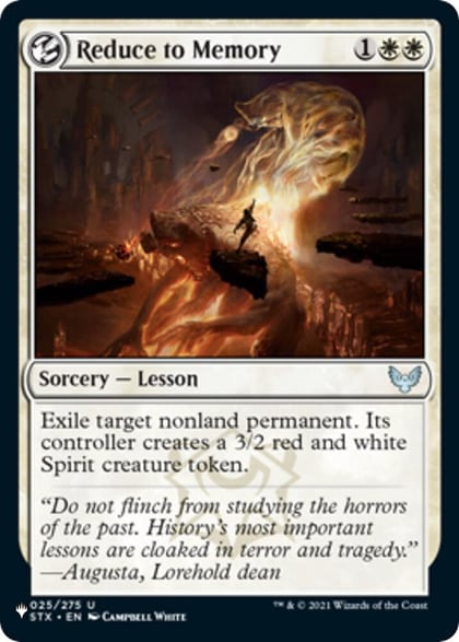 Reduce to Memory, The List Reprints 025/275