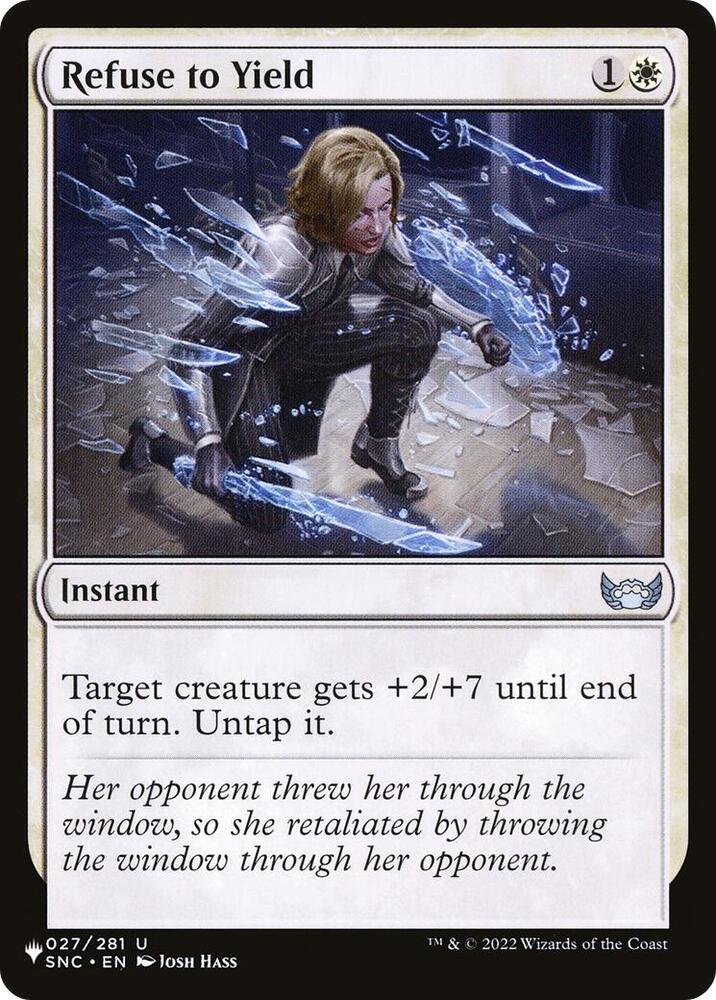 Refuse to Yield, The List Reprints 027/281