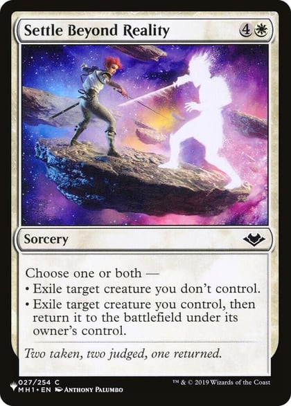 Settle Beyond Reality, The List Reprints 027/254