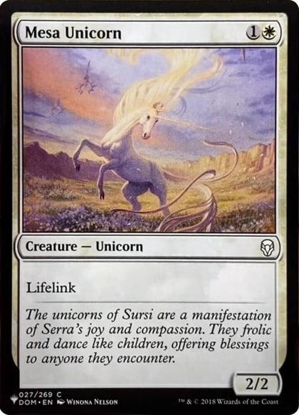 Mesa Unicorn, The List Reprints 027/269