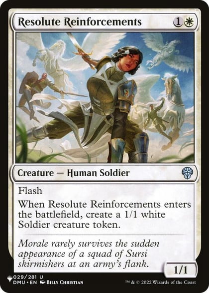 Resolute Reinforcements, The List Reprints 029/281
