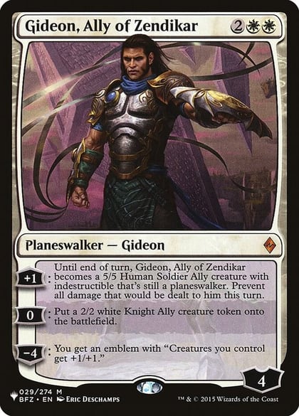Gideon, Ally of Zendikar, The List Reprints 029/274