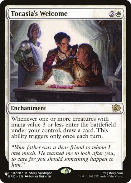 Tocasia's Welcome, The List Reprints 030/012