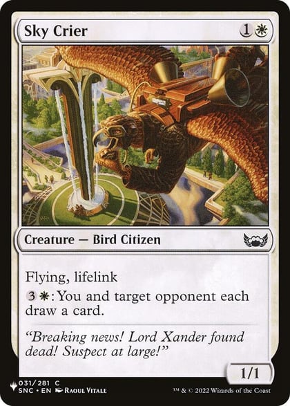 Sky Crier, The List Reprints 031/281