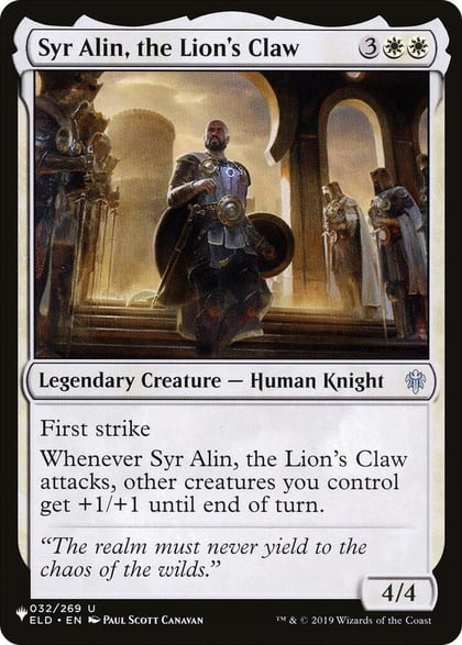 Syr Alin, the Lion's Claw, The List Reprints 032/269