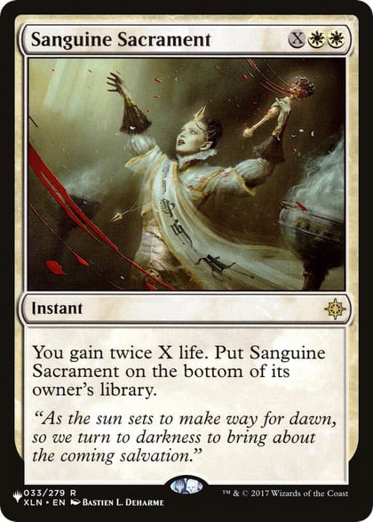 Sanguine Sacrament, The List Reprints 033/279