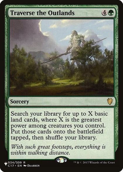 Traverse the Outlands, The List Reprints 034/309